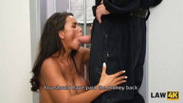 Chloe Lamour's cuckold hubby can't resist her busty milf body and rough blowjob skills on breastful.com