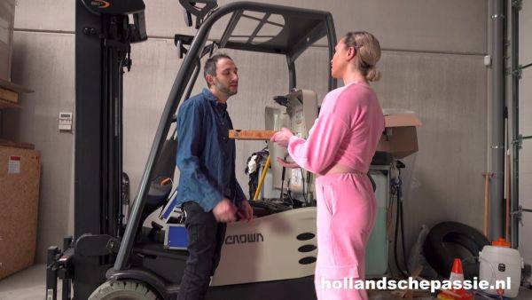 Busty MILF treats young mechanic with lots of pussy and ass on breastful.com