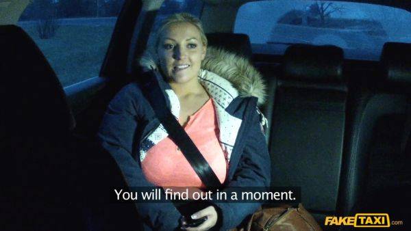 Super Busty Curvy Blonde K. Swift Pays Fare With Her Huge Natural Tits - blowjob - Czech Republic on breastful.com