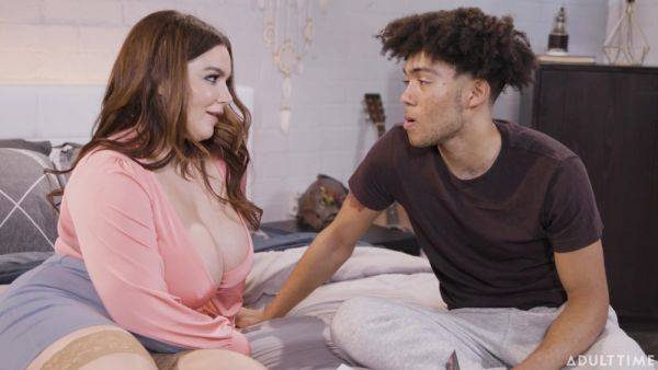 Black male fucks busty stepmom so good that she craves sperm on lips on breastful.com