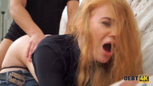 Busty blonde debt collector pays off her debt with anal sex and busty sex - Russia on breastful.com