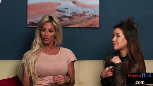 Voyeur busty MILF and tattooed 21yo tease jerker who wanks - Britain on breastful.com