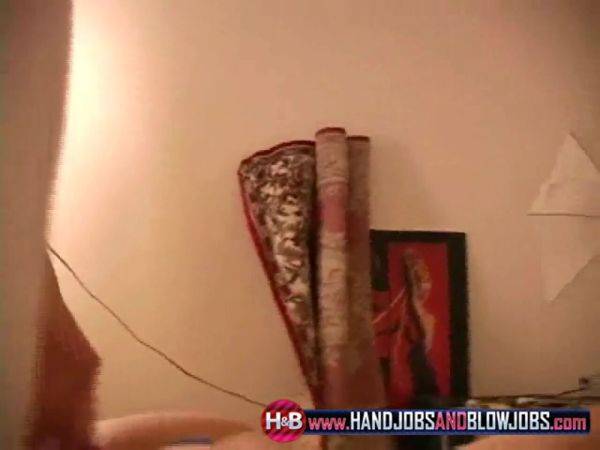 Busty cock slut sucks hard dick on breastful.com