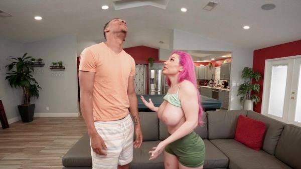 Busty beauty sucks cock naked and fucks in passionate POV on breastful.com