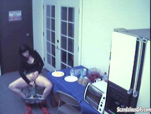 Busty masturbating teen office slut on breastful.com