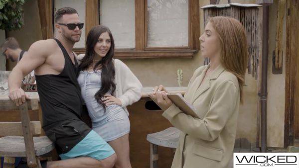 Busty Brunette Rides A Big Cock In Hotel Room on breastful.com