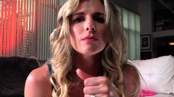 Busty oiled MILF jerks POV dick on breastful.com