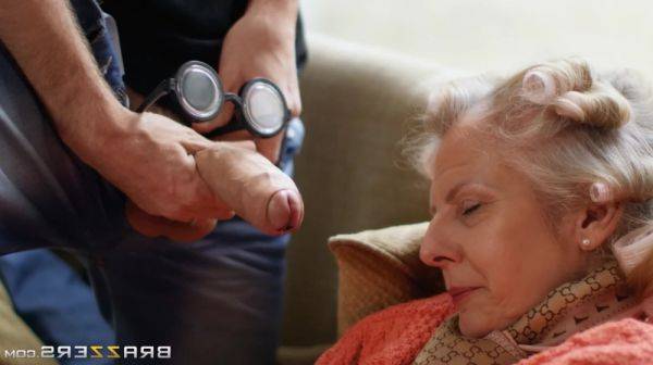 Hung pervert and busty babe Barbie Sins on breastful.com