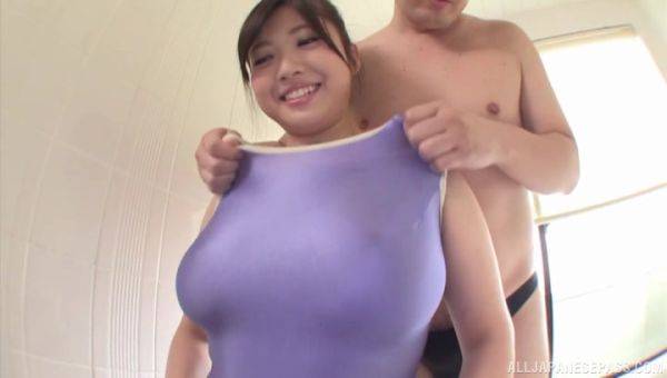 Busty Japanese broad spins the dick in every hole for a nice POV - Japan on breastful.com