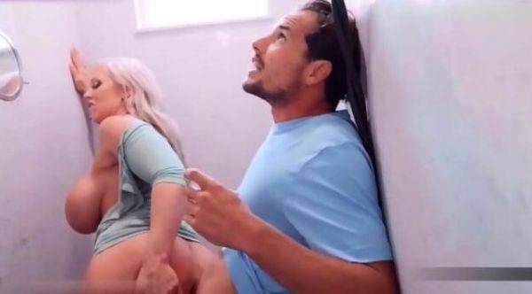 Busty housewife Alura Jenson sucked and fucked a plumber's cock - Germany on breastful.com