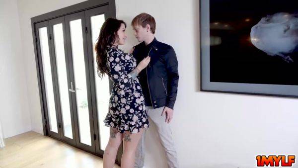 Busty Tattooed Stepmom Making Her Stepson Become A Man on breastful.com