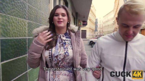 Real Alpha - Busty brunette cheating on boyfriend for cash in reality cuckold hardcore on breastful.com