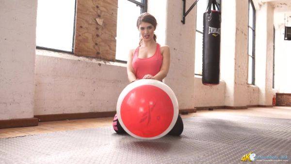 Katie Louise in Busty Workout - DownblouseJerk on breastful.com