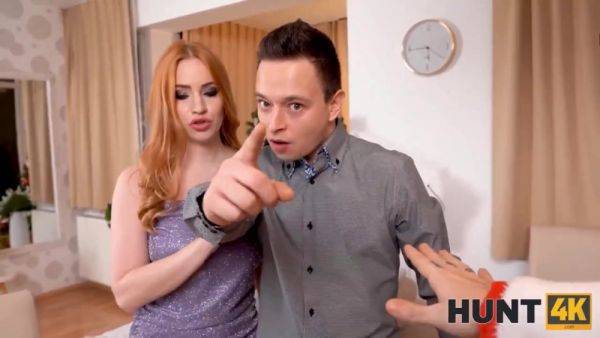 Best friend sneaks into pussy of buddy's GF in front of him - busty redhead Kiara lord caught cheating on breastful.com