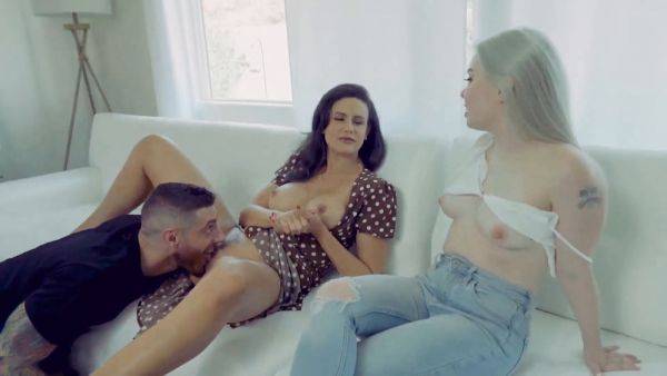 Stepson gets lucky with busty stepmom Charli Phoenix during game of cards on breastful.com