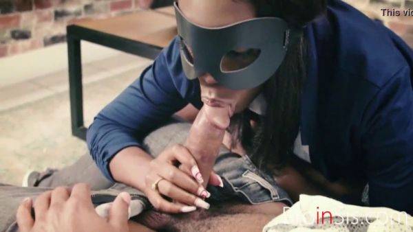 Tori Montana, the busty ebony stepsister, gives her stepbrother a BJ in secret! on breastful.com