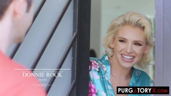 Gorgeous busty blonde MILF Charli Phoenix fucks her husband's friend - cheating reality sex on breastful.com