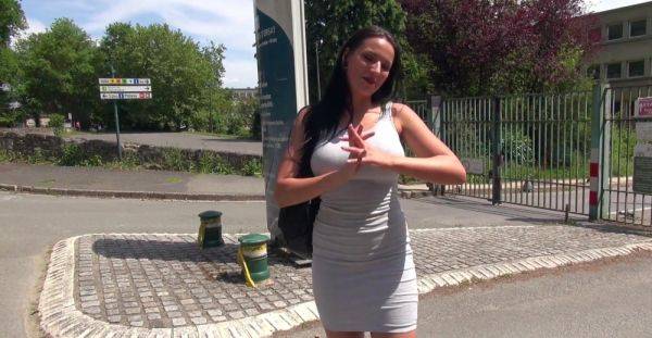 Intimate backyard fun with a busty mature craving dick in every hole on breastful.com