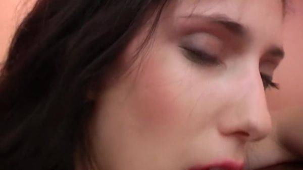 A Busty Blonde Milf Taking A Loaded Cock Inside Her Ass Outdoors - Germany on breastful.com