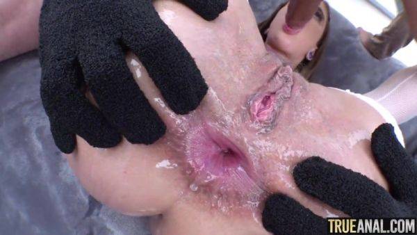 TRUE ANAL Busty brunette hottie Jesse Pony has her ass drilled deep by a huge dick - Logan long on breastful.com