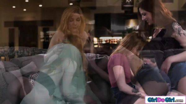 Lesbian stepsisters facesit while licking busty milf stepmom on breastful.com