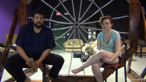 Watch this busty redhead amateur get tied up and teased with her biggest tits on breastful.com