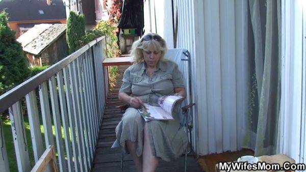 Horny blonde MILF catches her busty in-law banging in HD - Czech Republic on breastful.com