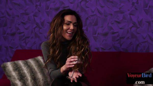 Busty voyeur MILF teases her man who jerks cock on her - Britain on breastful.com