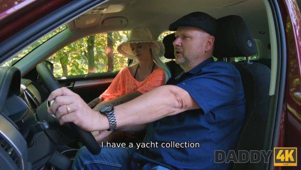 A busty blonde slut gets pounded by her daddy in a hot POV outdoor fuck on breastful.com