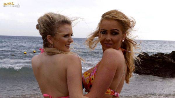Busty Beach Duo - RealBikiniGirls on breastful.com