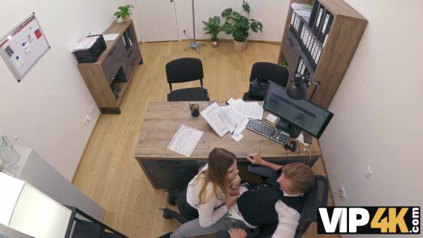 VIP4K. Busty beauty Maya came for a loan and got a big cock inside her pussy in the office - Czech Republic on breastful.com