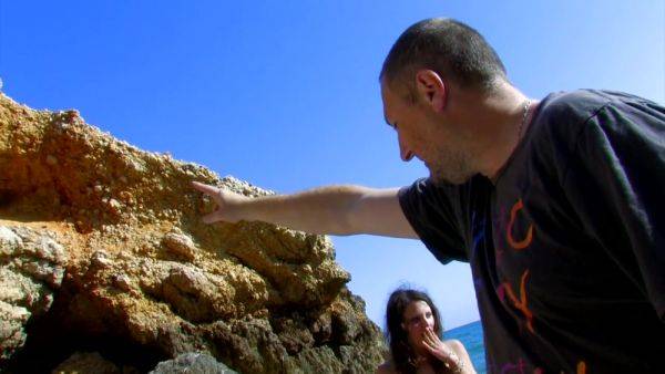 Busty Girl In Threesome On The Beach - HotEuroGirls on breastful.com