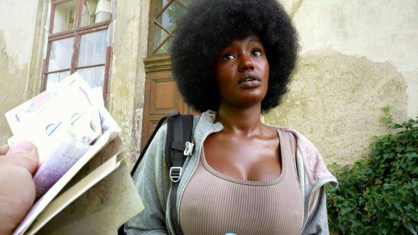 Czech Streets 152: Quickie with Cute Busty Black Girl - Czech Republic on breastful.com