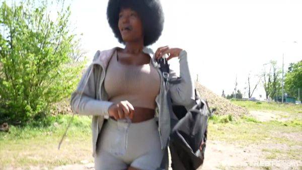 Czech Streets 152: Quickie with Cute Busty Black Girl - Czech Republic on breastful.com