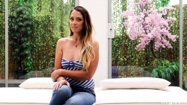 Busty teen brunette fucks big black cock on breastful.com