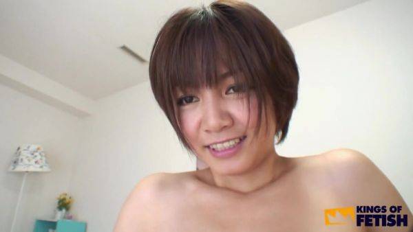 Busty Japanese Babe Gets Her Shaved Pussy Drilled Deep In Many Positions On The Bed - Japan on breastful.com