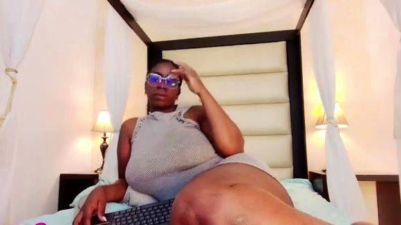 Busty curly brunette with big boobs fucks on couch on breastful.com