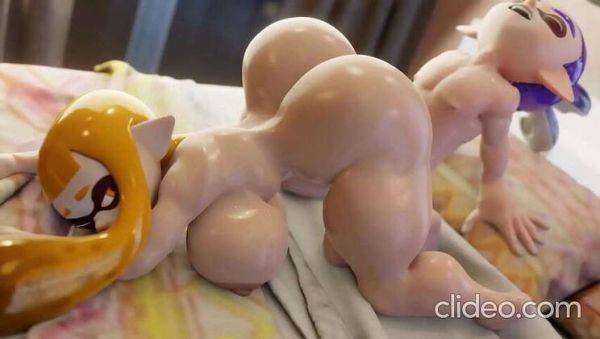 Inkling Duo's Bedroom Intimacy: Doggystyle & Busty Fun on breastful.com