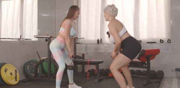 Angel Wicky, Josephine Jackson - Busty Babes Have Passionate Sex After Hard Workout on breastful.com
