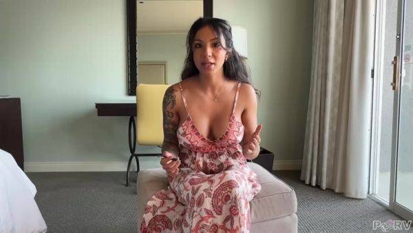 Busty Latina Sucks It Out Of Him on breastful.com