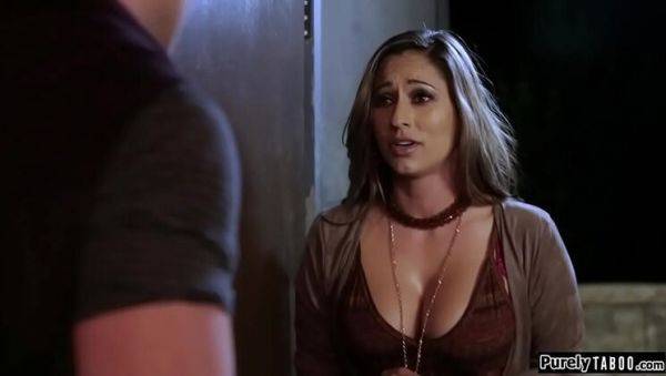 Busty MILF Reena Sky Seduces Naive Man with Clairvoyant Charm - Big Tits, Blowjob, and Hairy Pussy Action on breastful.com