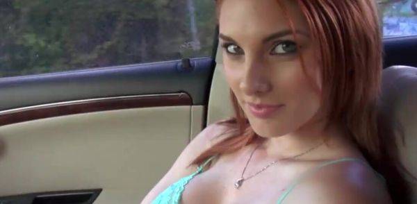 Busty hitch hiking hottie blows driver on breastful.com