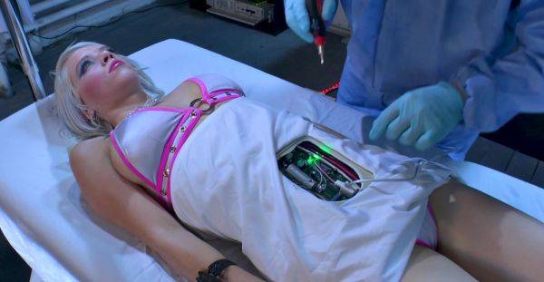 Busty blonde Android female gets loudly fucked on breastful.com