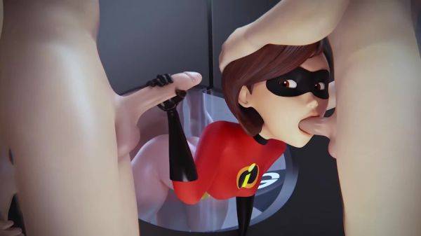 Busty 3d animated Elastigirl is pleasing guys in a nice compilation on breastful.com