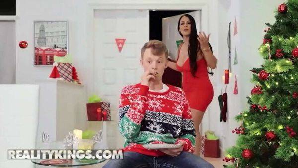 Busty Stepmom Miss Raquel Teaches Jimmy a Naughty Lesson - Doggystyle & Anal Fuck on Couch on breastful.com