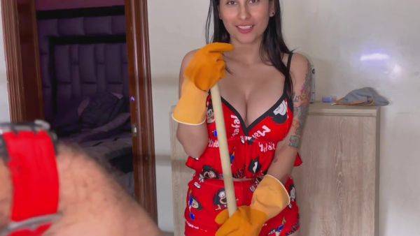 Busty latina is getting her pussy fucked by a big cock husband in POV on breastful.com