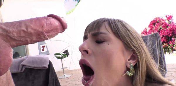 TRUE ANAL Busty teen Angel Young's first anal scene on breastful.com