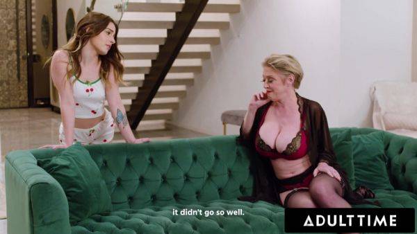 Charming Slim Babe Chanel Camryn Indulges In Hot Lesbian Pleasures With Her Curvy Busty Stepmom on breastful.com