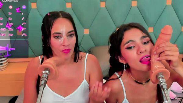 Teen busty lesbians toying snatches on breastful.com