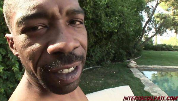 Busty Blonde MILF Whitney Fears Takes BBC By The Pool - Doggy & Facial on breastful.com